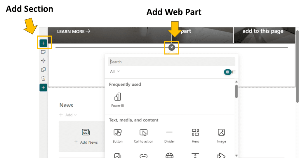 Explanation of SharePoint Sections vs Web Parts