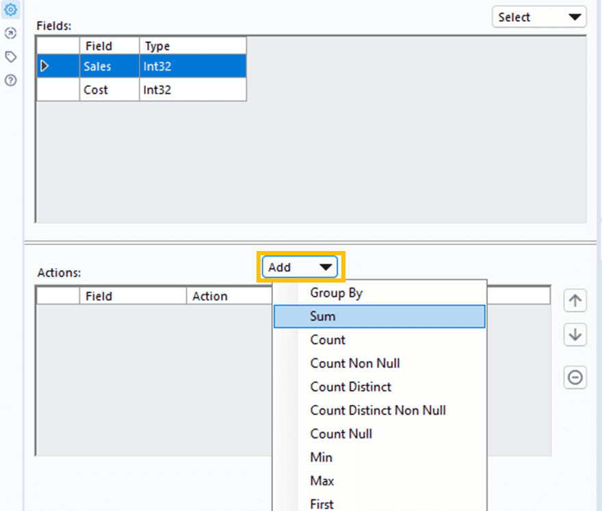 How to configure a Summarize tool to group and calculate the total of a column
