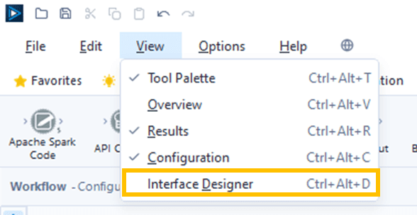 How to enable the Alteryx Interface Designer