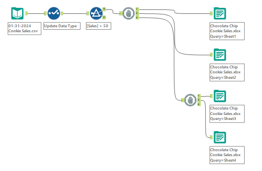 Writing more than 3 outputs using multiple block until done tools chained together